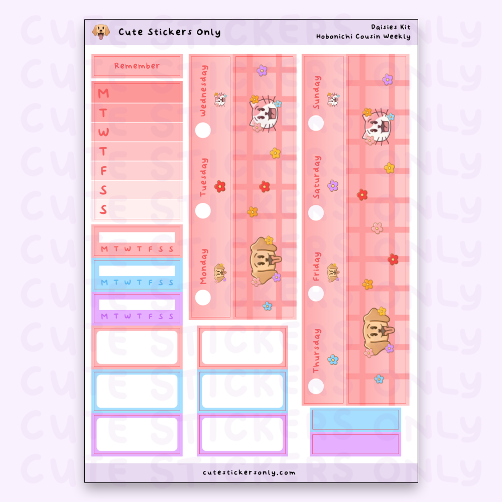Daisies Kit - Hobonichi Cousin Weekly