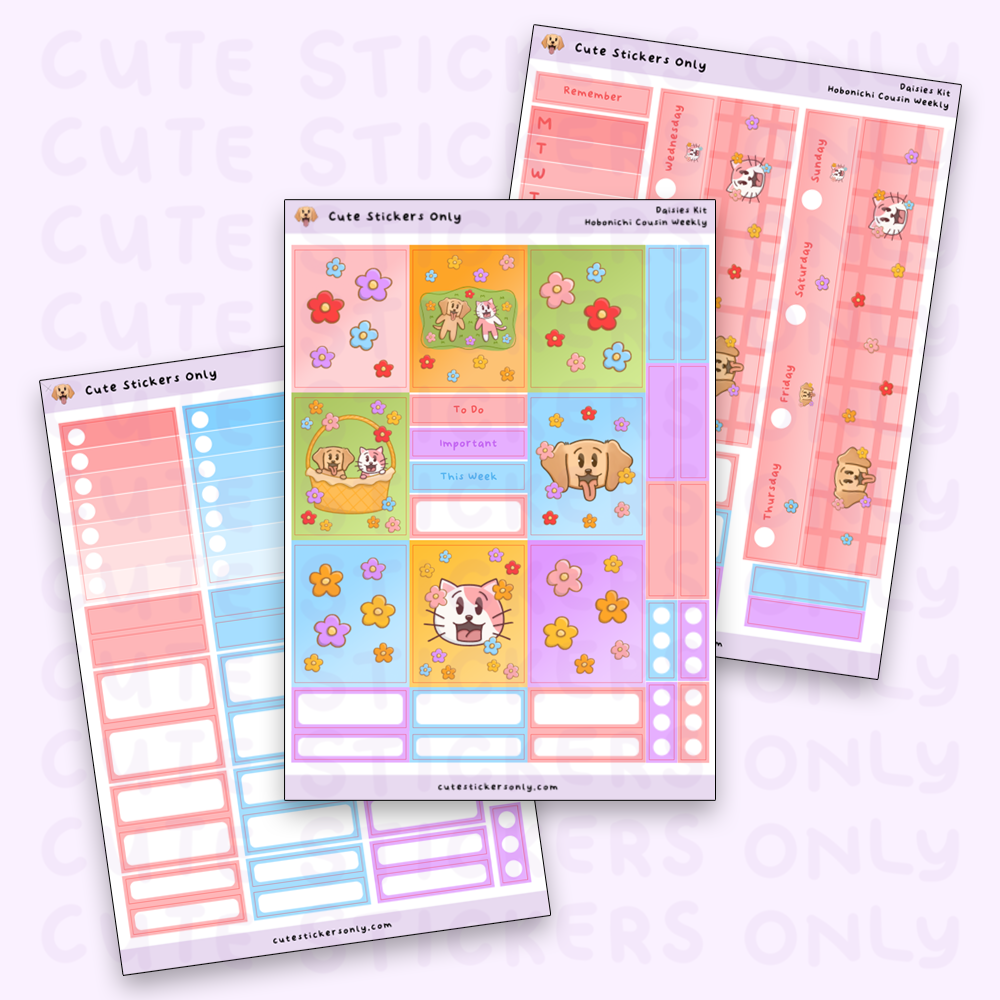 Daisies Kit - Hobonichi Cousin Weekly
