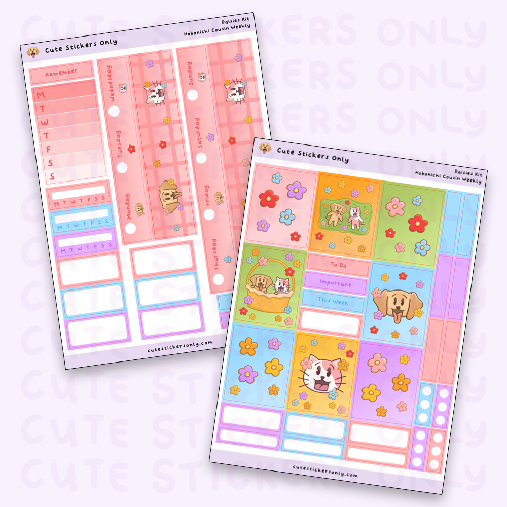 Daisies Kit - Hobonichi Cousin Weekly