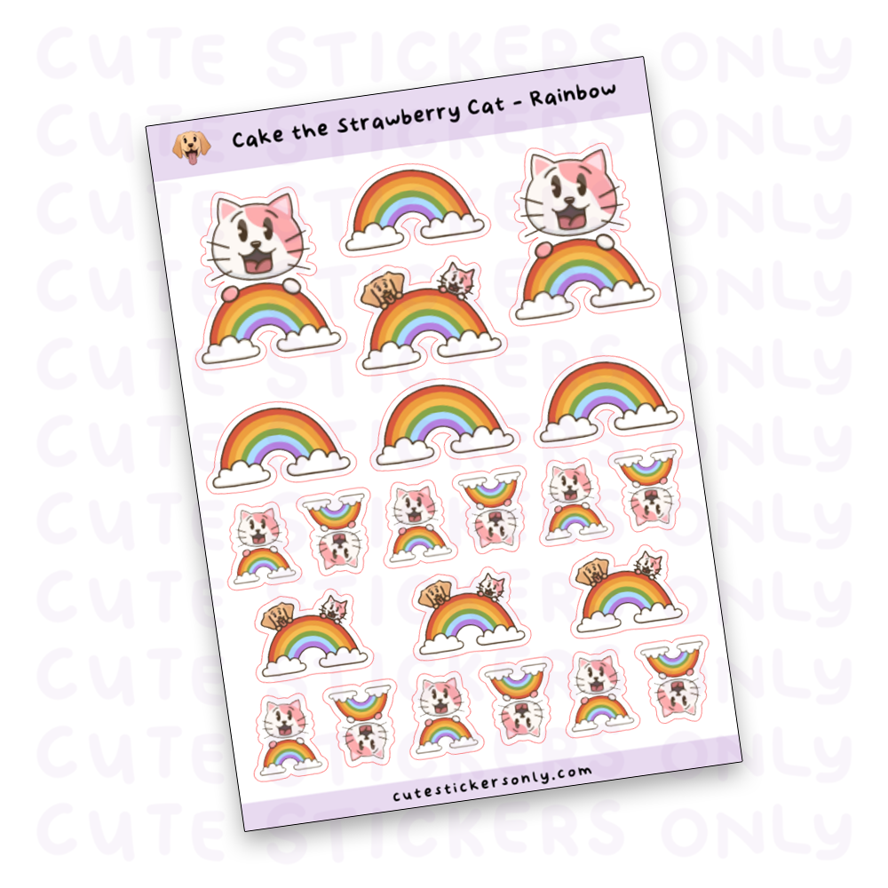 Rainbow - Joey and Cake Sticker Sheet