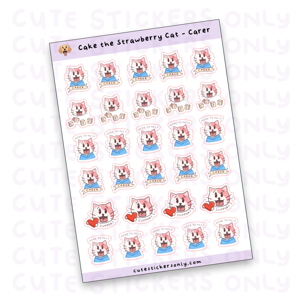 Carer - Joey and Cake Sticker Sheet