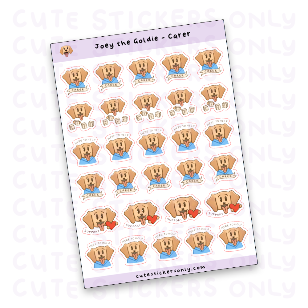 Carer - Joey and Cake Sticker Sheet
