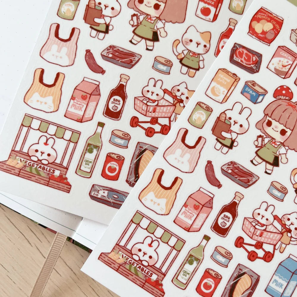 Grocer Sticker Grocery Store Sticker Sheet – Cute Stickers Only