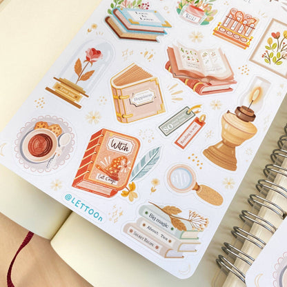 Aesthetic Book - Sticker Sheet