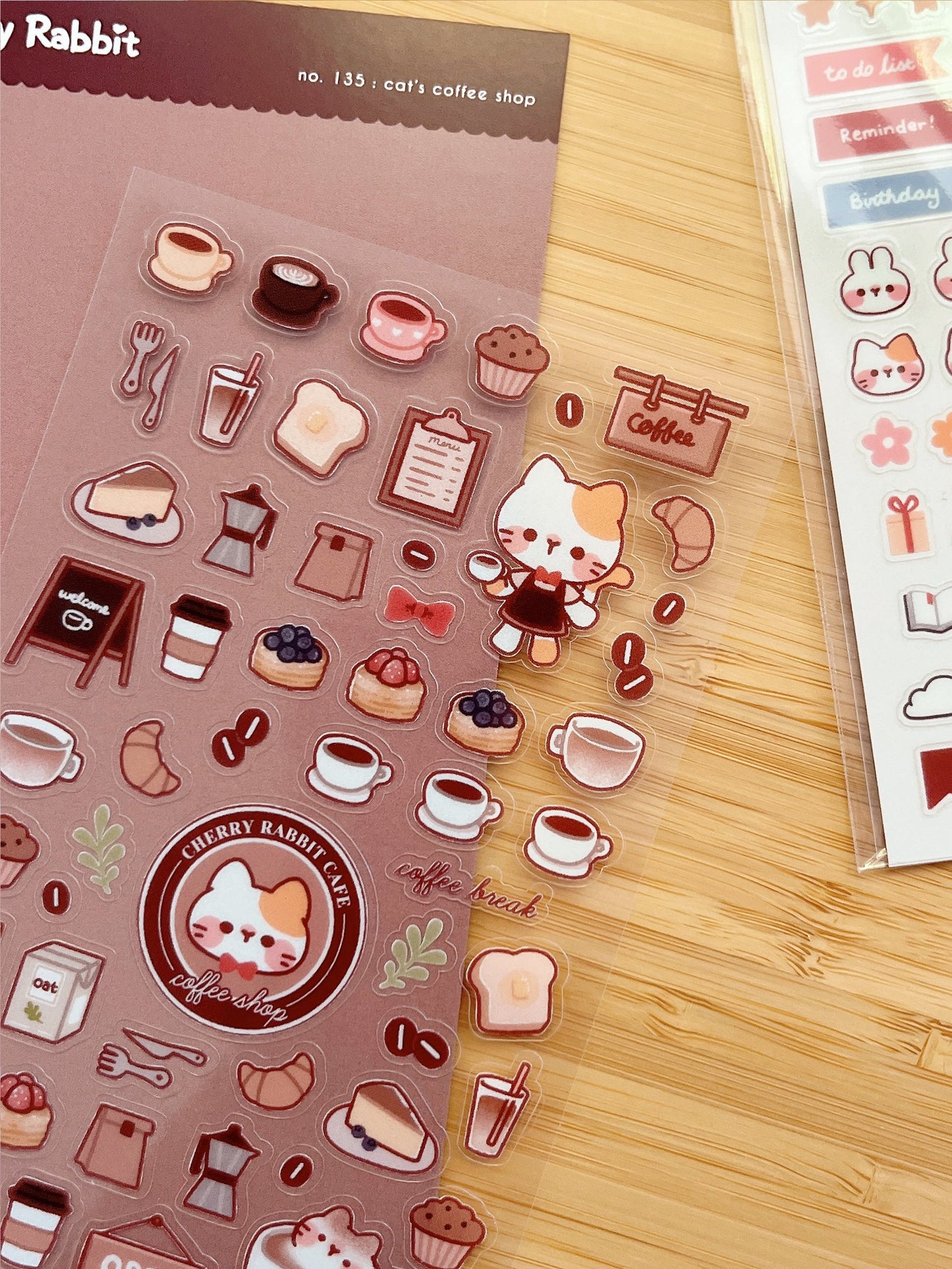 Cat's Coffee Shop Sticker Sheet
