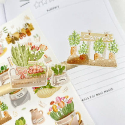 Spring Garden - Semi-Transparent Sticker Sheet