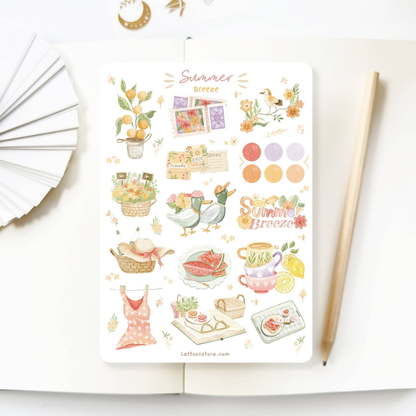 Lovely Summer - Semi-Transparent Sticker Sheets