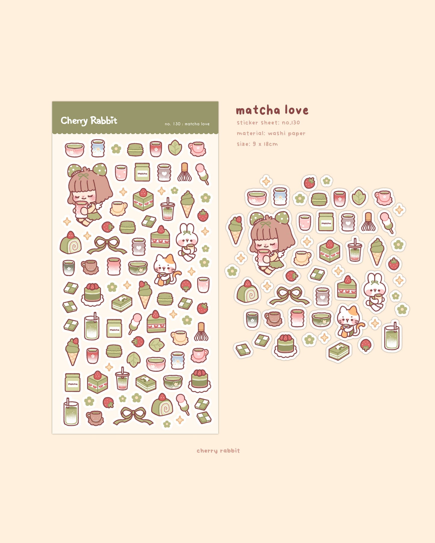 Matcha Love Sticker Sheet
