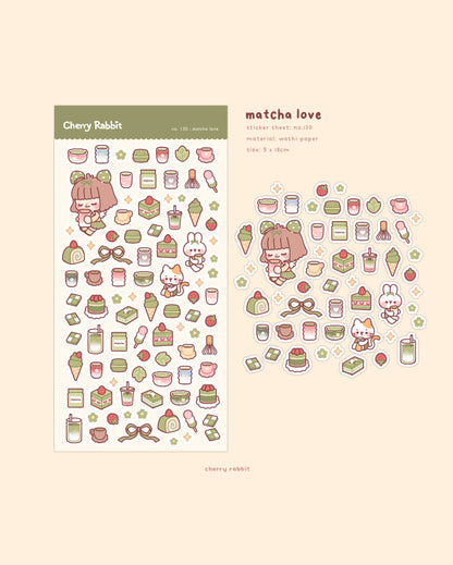 Matcha Love Sticker Sheet