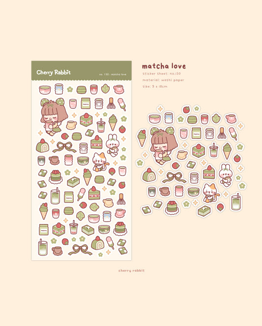 Matcha Love Sticker Sheet