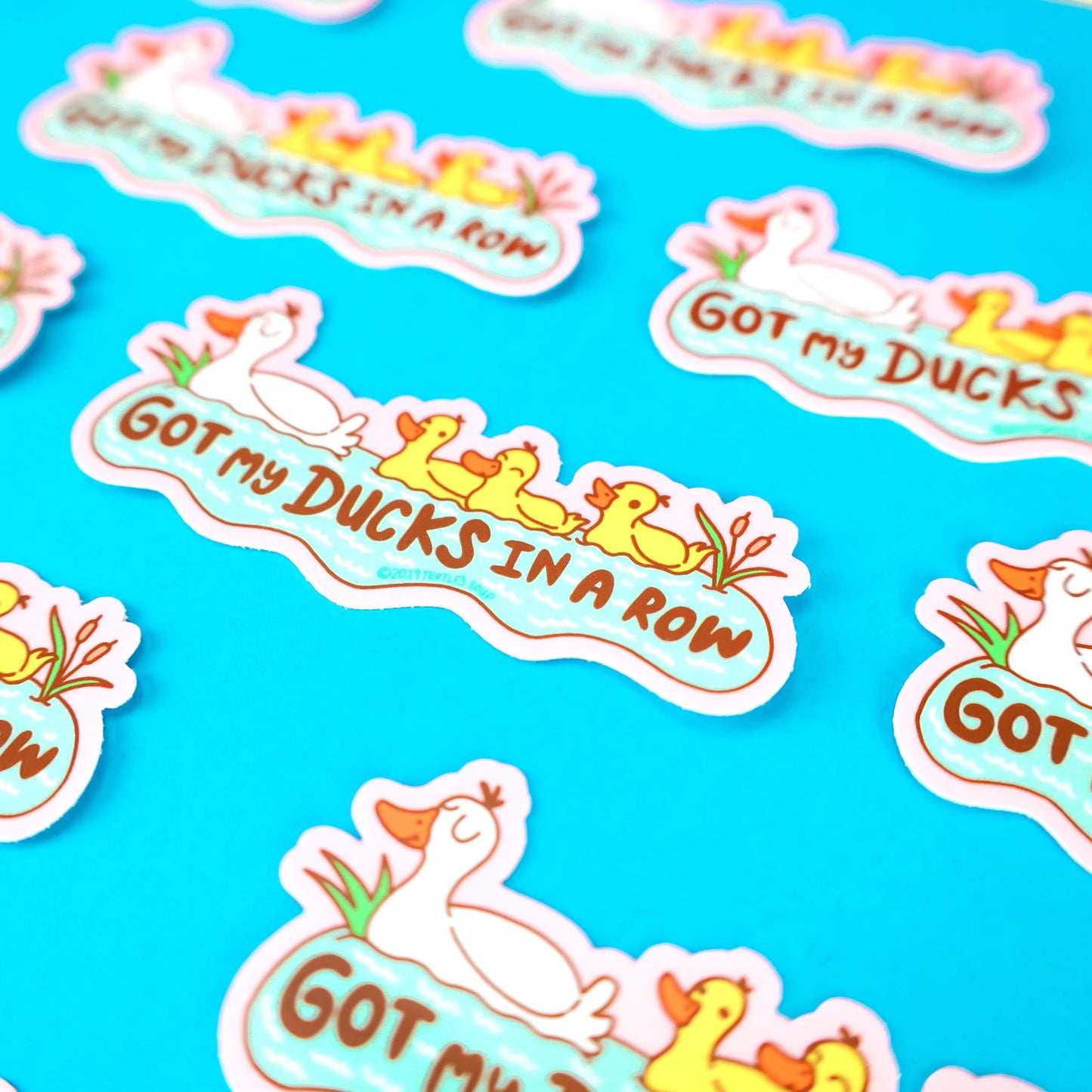 Ducks in a Row Vinyl Sticker