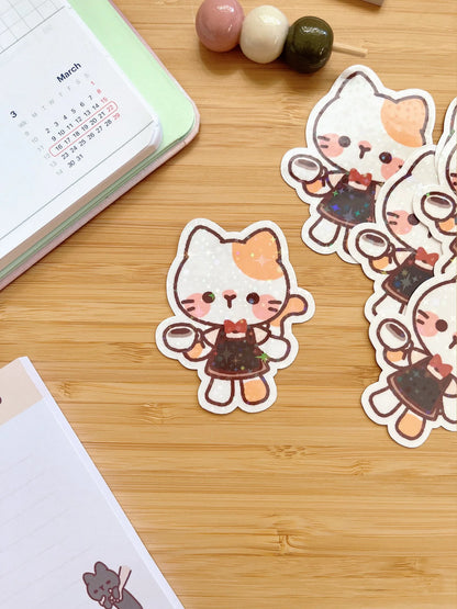 Cafe Cat Sticker