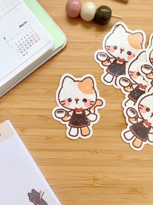 Cafe Cat Sticker