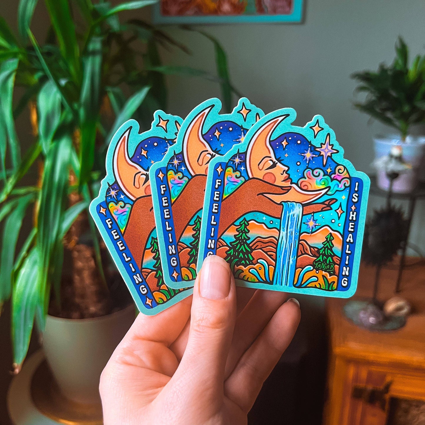 Feeling is Healing - Large Waterproof Sticker