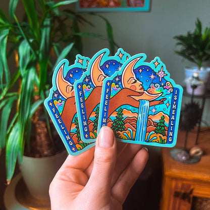Feeling is Healing - Large Waterproof Sticker