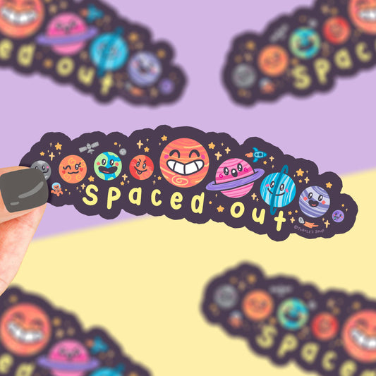 Spaced Out Large Vinyl Sticker