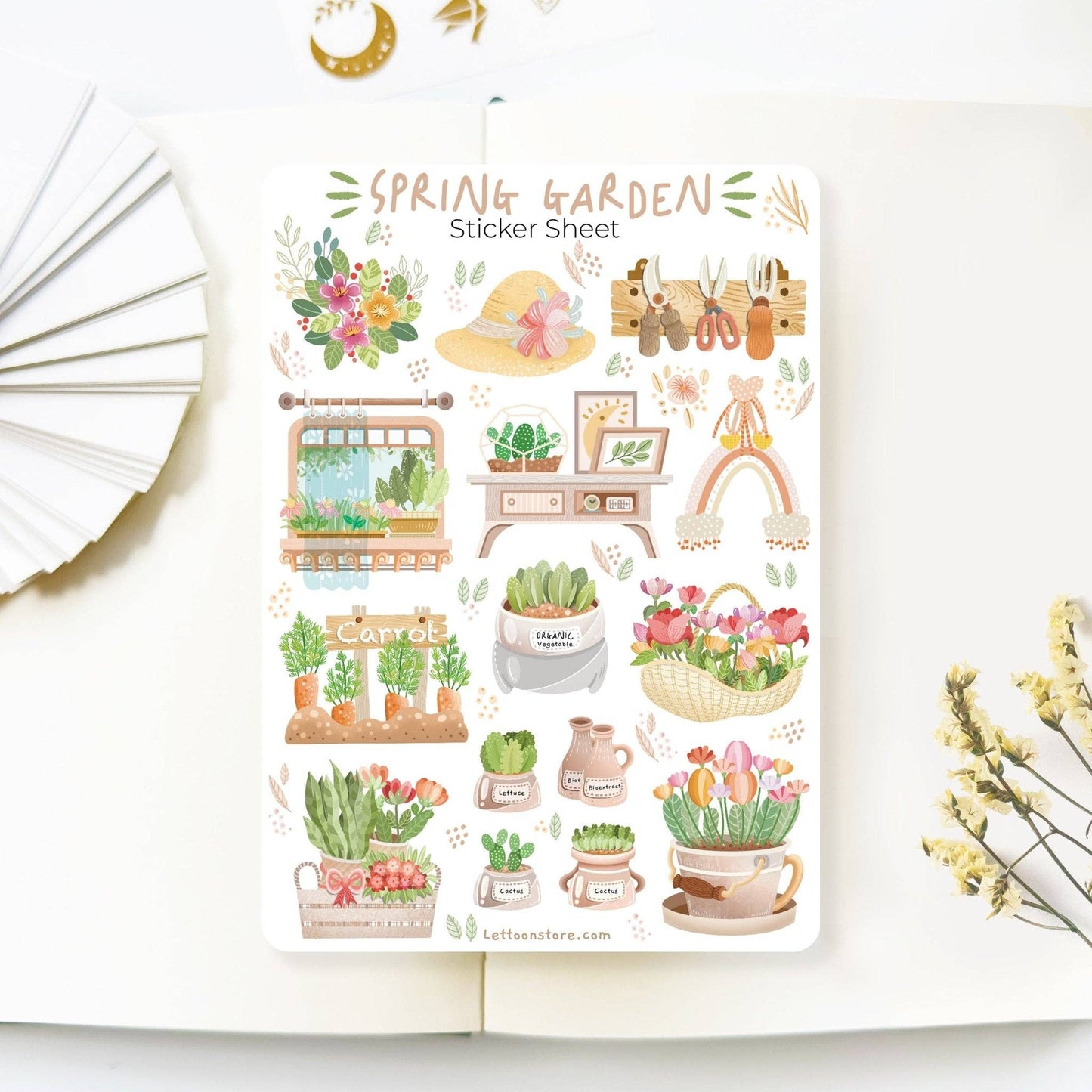 Spring Garden - Semi-Transparent Sticker Sheet
