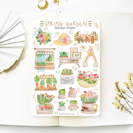 Spring Garden - Semi-Transparent Sticker Sheet