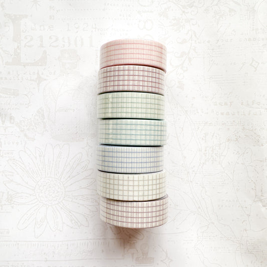 Grid Collection Satin Washi Tapes 15mm