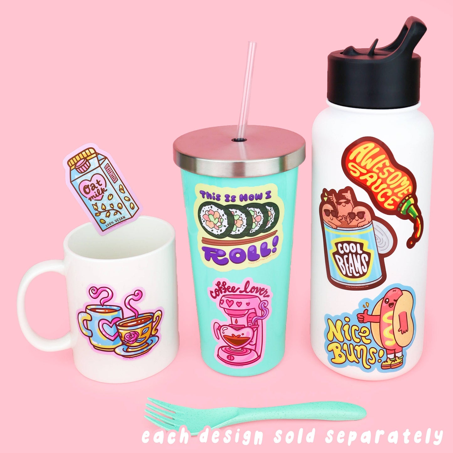 Coffee Lover Pink Coffee Machine Espresso Vinyl Sticker