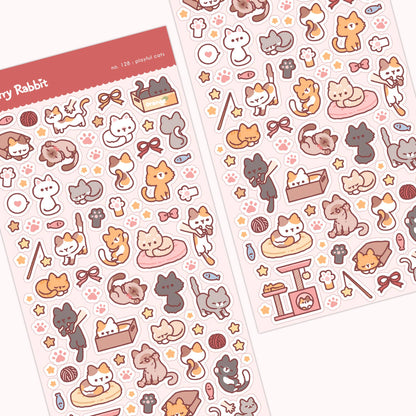 Playful Cats Sticker Sheet
