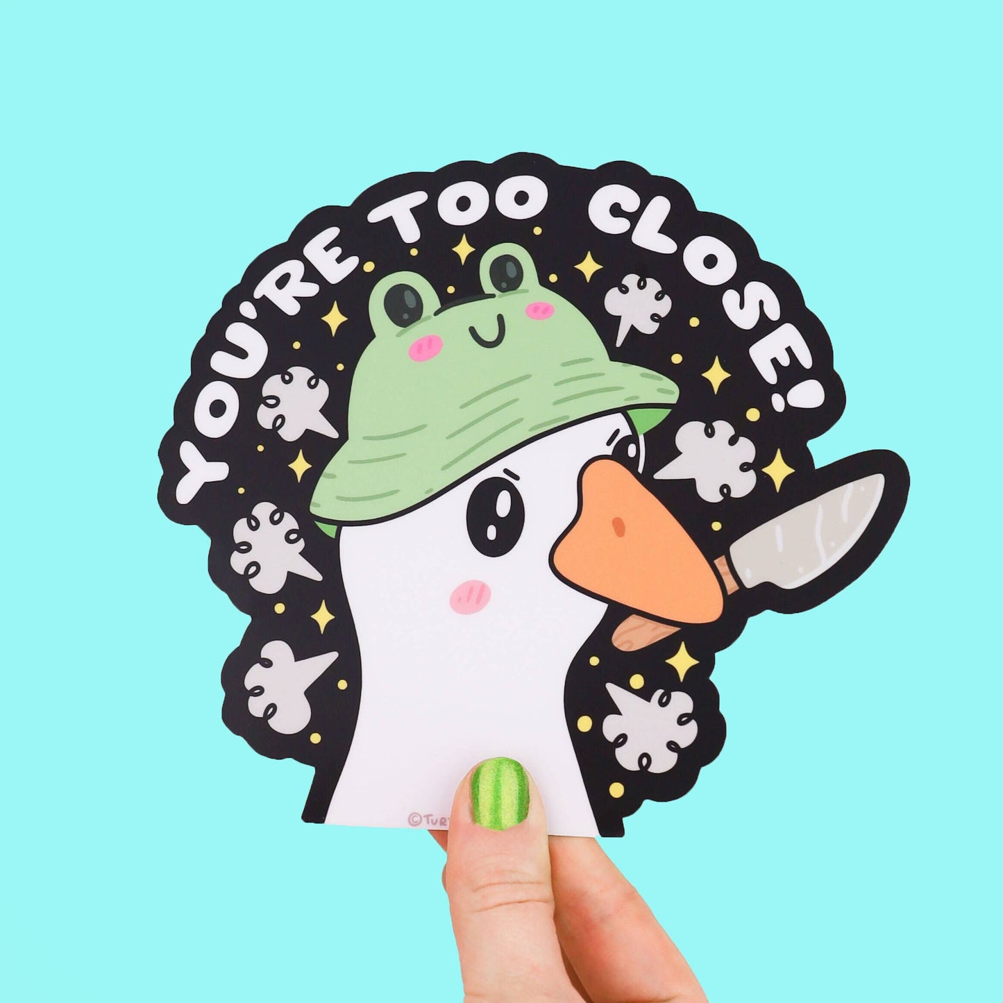 Too Close Goose Funny Peek-A-Boo CAR Vinyl Sticker