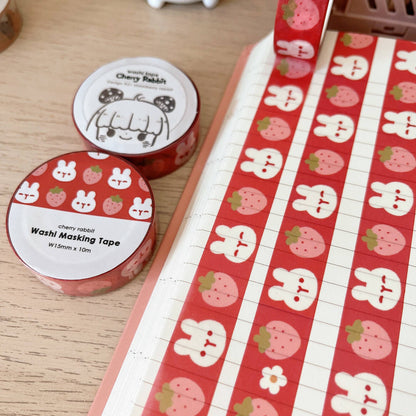 Strawberry Rabbit Washi Tape