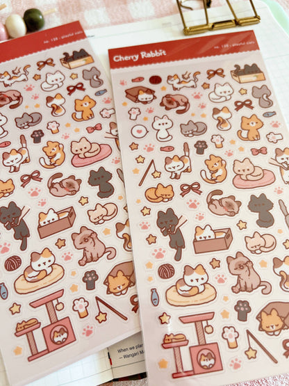 Playful Cats Sticker Sheet