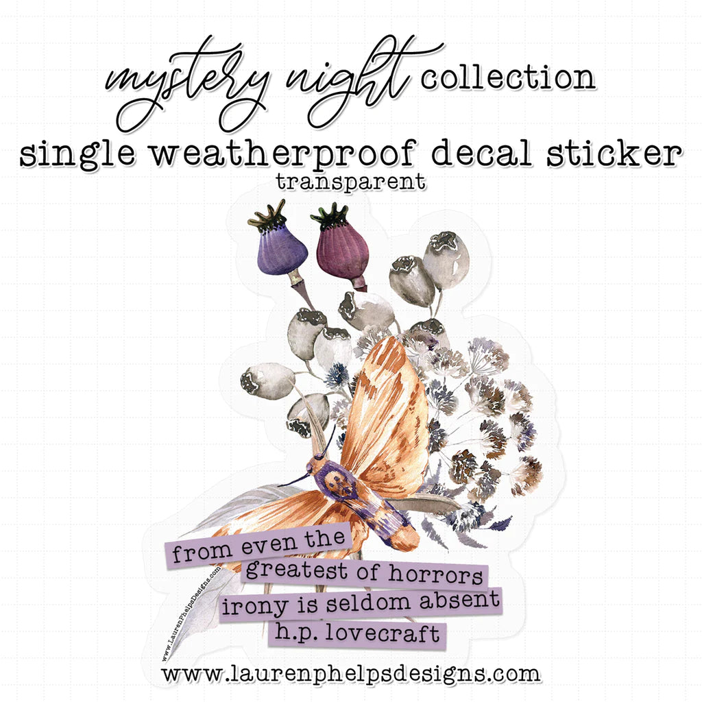 Mystery Night Luxe Sticker Quote Decal