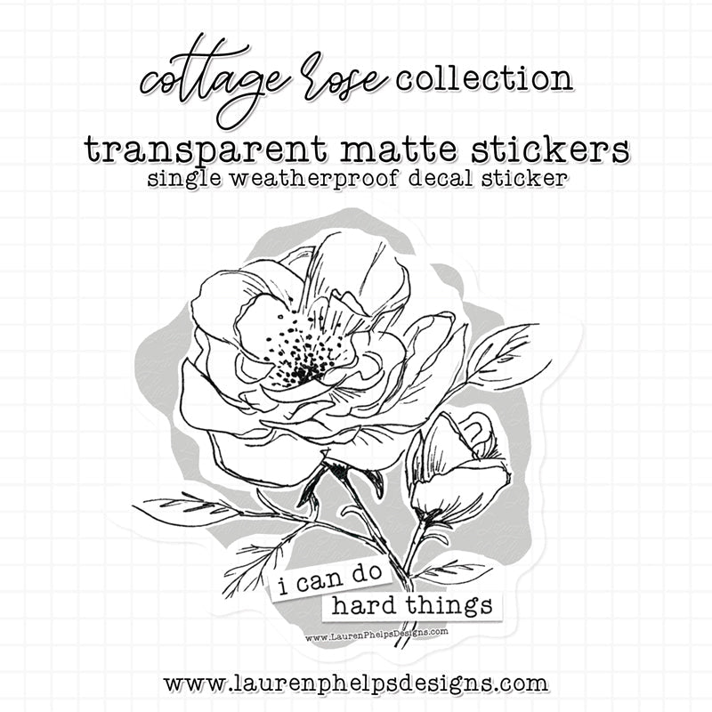 Cottage Rose Collection Luxe Sticker Decals