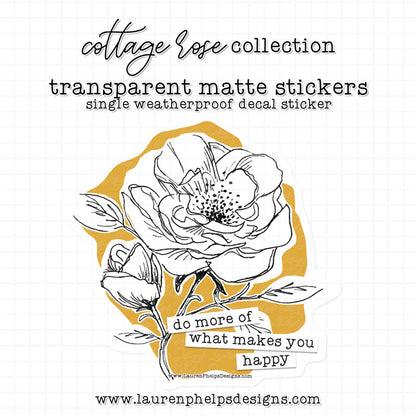 Cottage Rose Collection Luxe Sticker Decals
