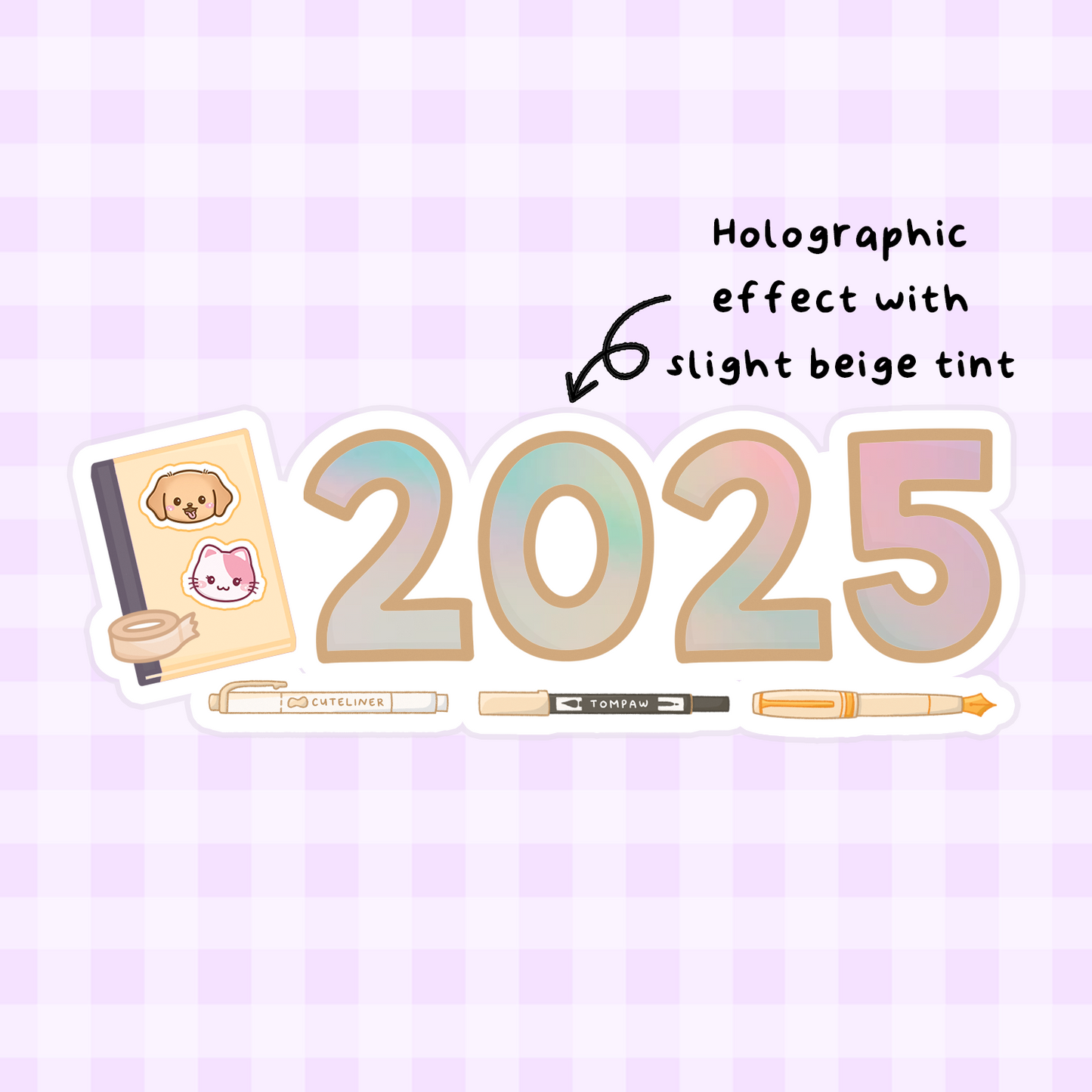 [PRE-ORDER] 2025 Premium Glitter or Holographic Die Cut Stickers