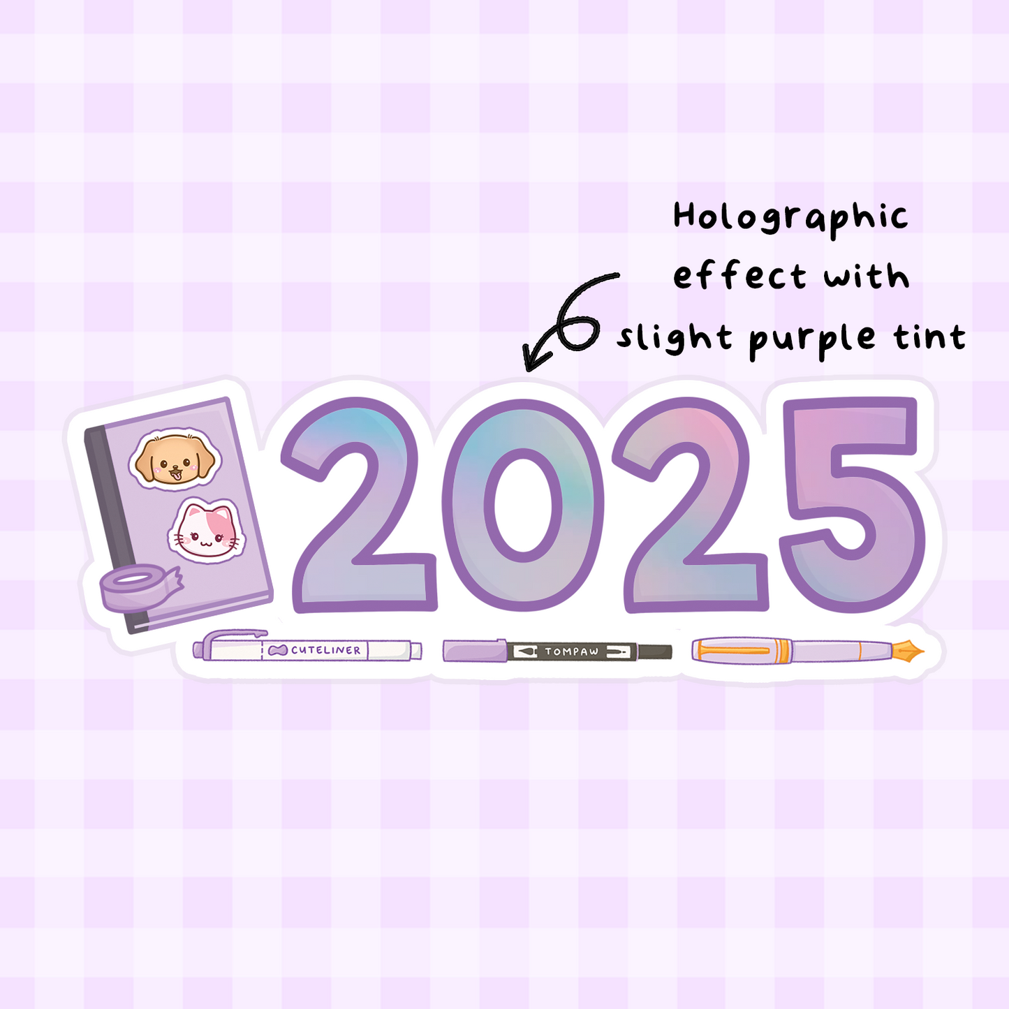 [PRE-ORDER] 2025 Premium Glitter or Holographic Die Cut Stickers