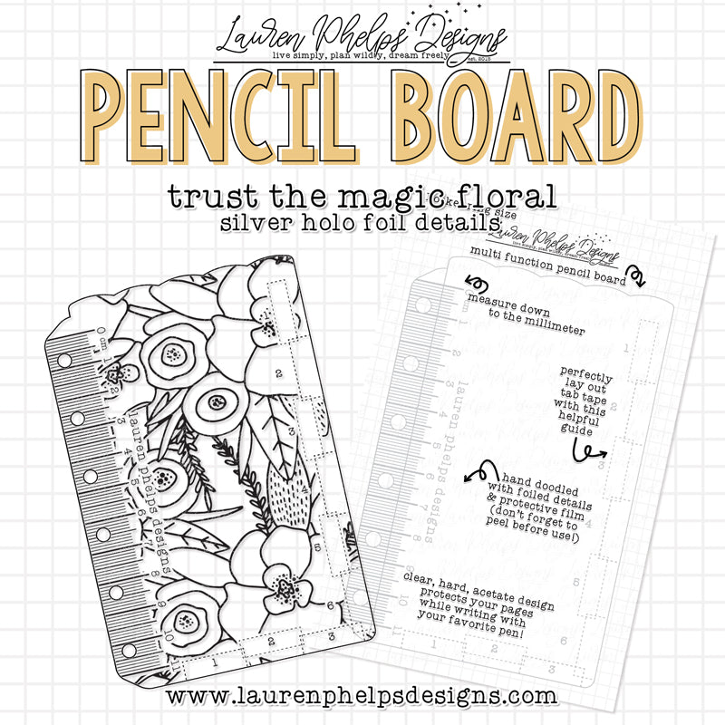 Trust The Magic Holo Silver Foil Pencil Board