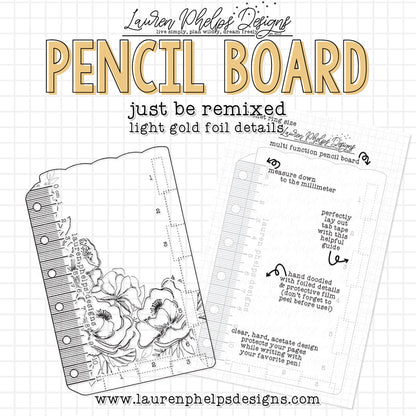 Just Be Gold Foil Pencil Board (Personal Wide Rings only)