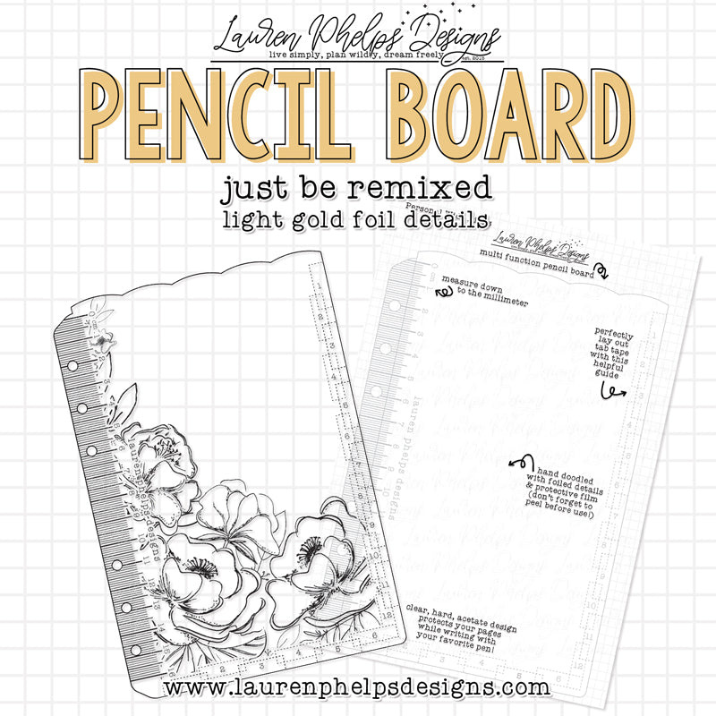 Just Be Gold Foil Pencil Board