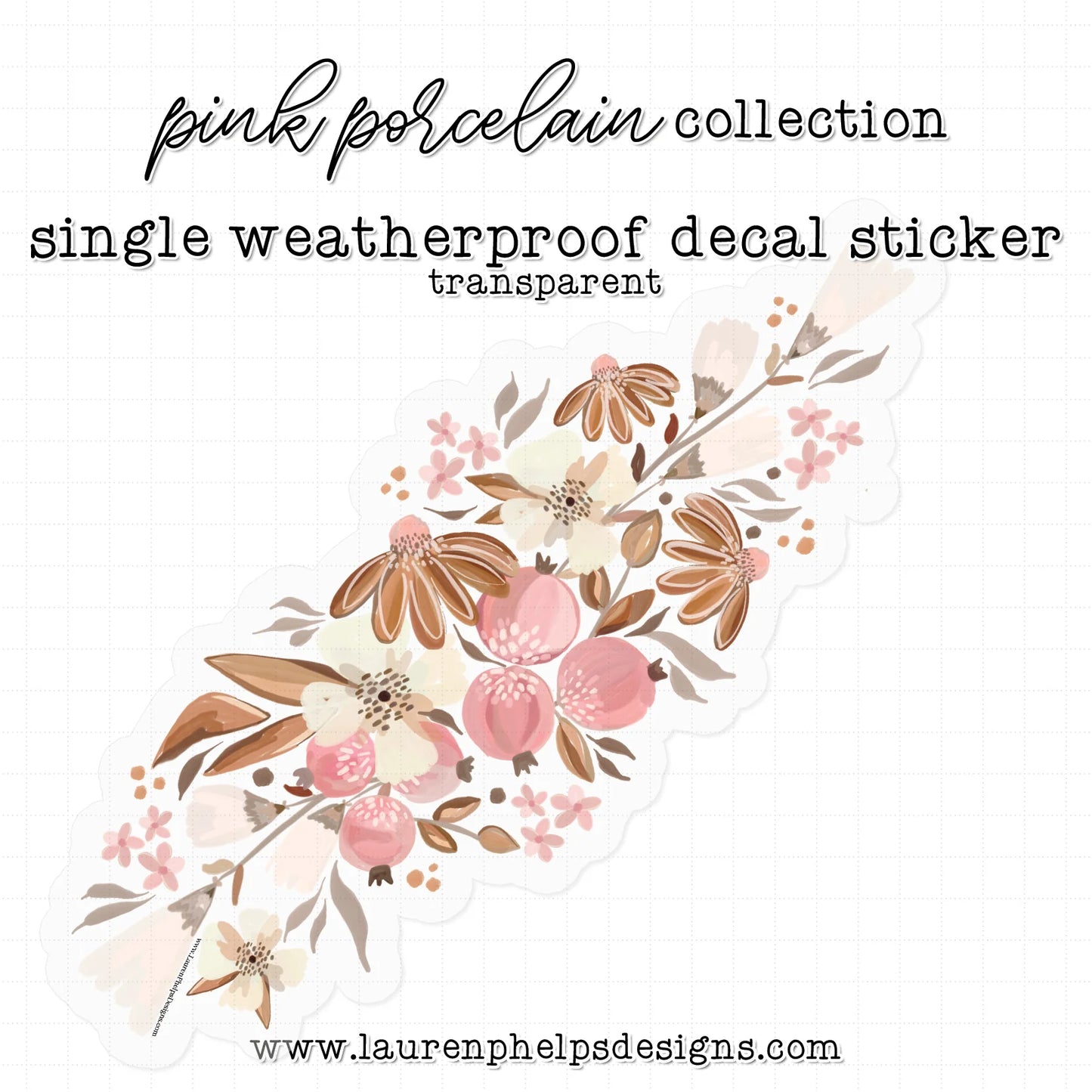 Pink Porcelain Luxe Sticker Decals