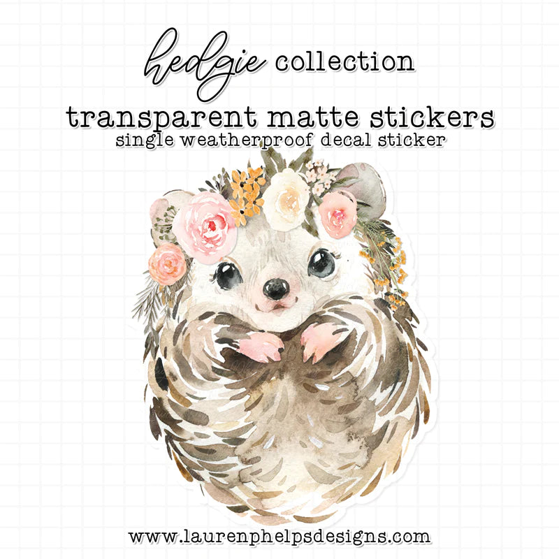 Hedgie Collection Luxe Transparent Sticker Decal