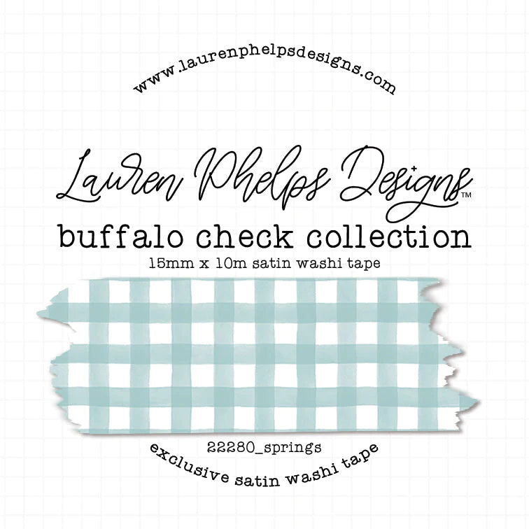 Buffalo Check Satin Washi 15mm