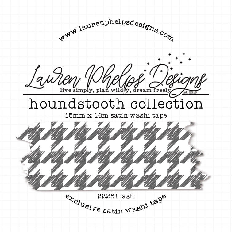 Houndstooth Collection Satin Washi Tapes 15mm