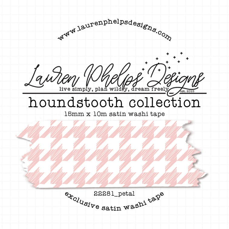 Houndstooth Collection Satin Washi Tapes 15mm