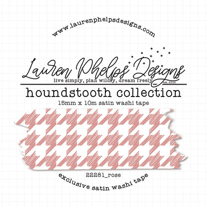 Houndstooth Collection Satin Washi Tapes 15mm