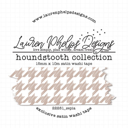 Houndstooth Collection Satin Washi Tapes 15mm