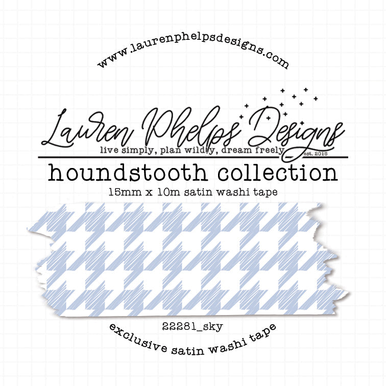 Houndstooth Collection Satin Washi Tapes 15mm