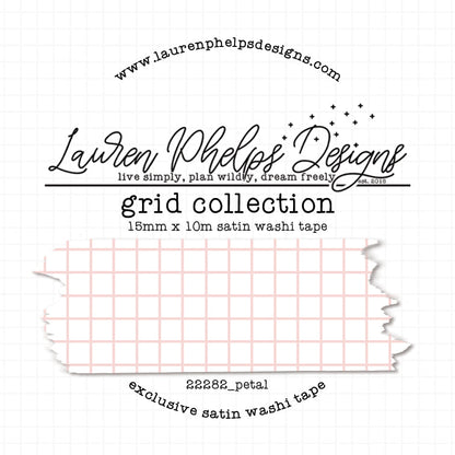 Grid Collection Satin Washi Tapes 15mm