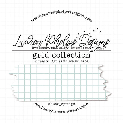 Grid Collection Satin Washi Tapes 15mm