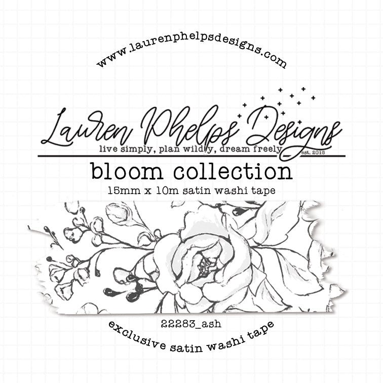 Bloom Collection Satin Washi Tapes 15mm