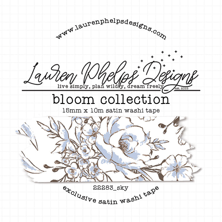 Bloom Collection Satin Washi Tapes 15mm