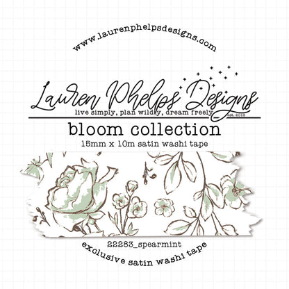 Bloom Collection Satin Washi Tapes 15mm