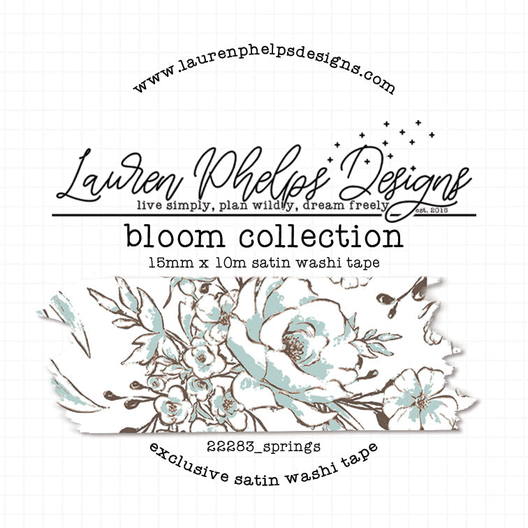 Bloom Collection Satin Washi Tapes 15mm